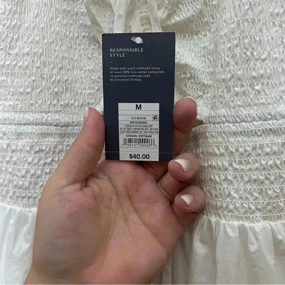 Medium Universal Threads Smocked Cut-Out Maxi Sundress Dress - Picture 8 of 9